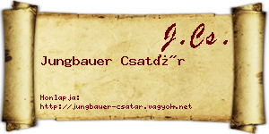 Jungbauer Csatár névjegykártya